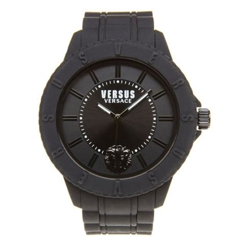 versus versace watch black leather|difference between Versace and versus.